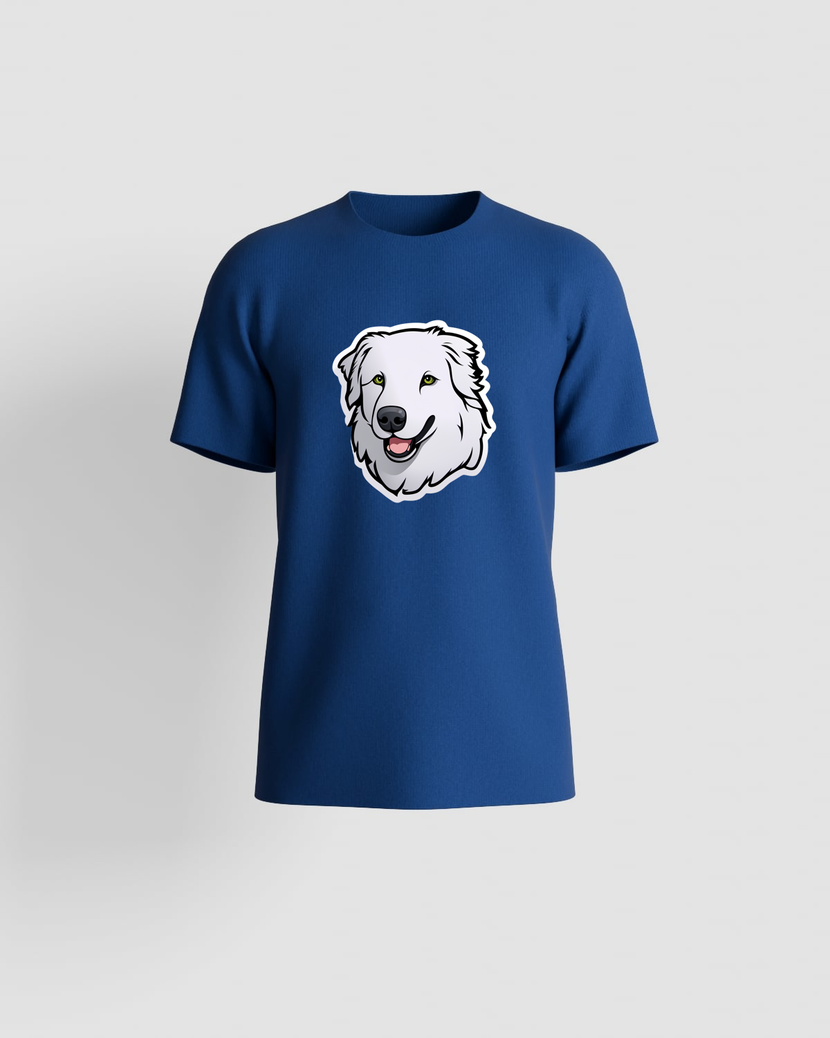 Blue Organic Cotton Unisex T Shirt Modern Fit 59