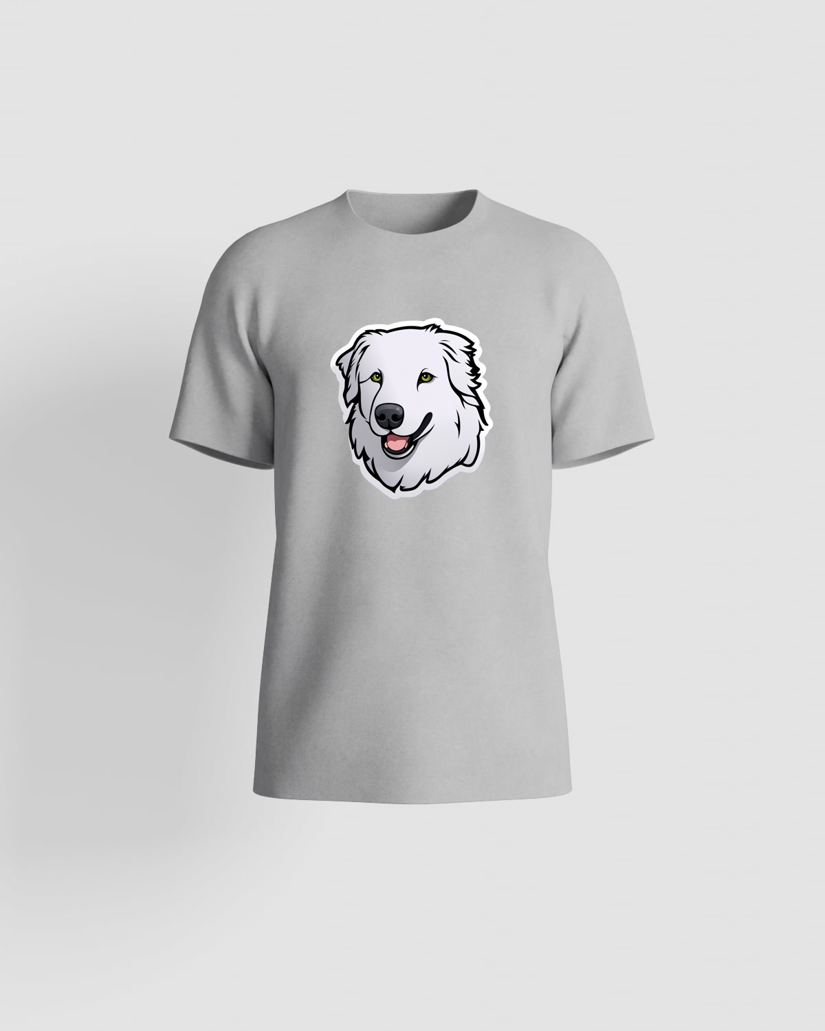 Grey T-Shirt with Minimalist Graphic Print 59