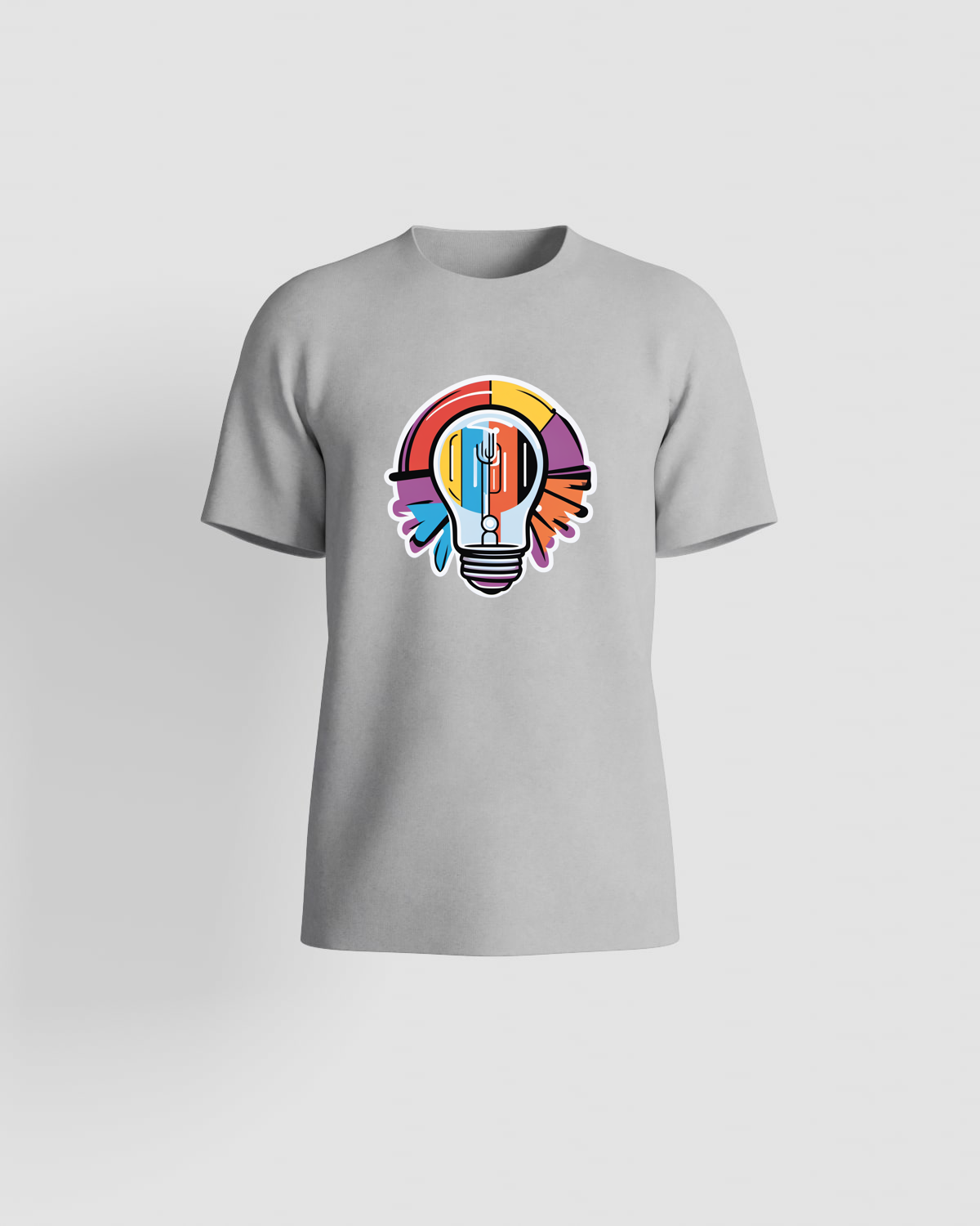 Grey Eco‑Cotton T‑Shirt with Minimalist Design 59