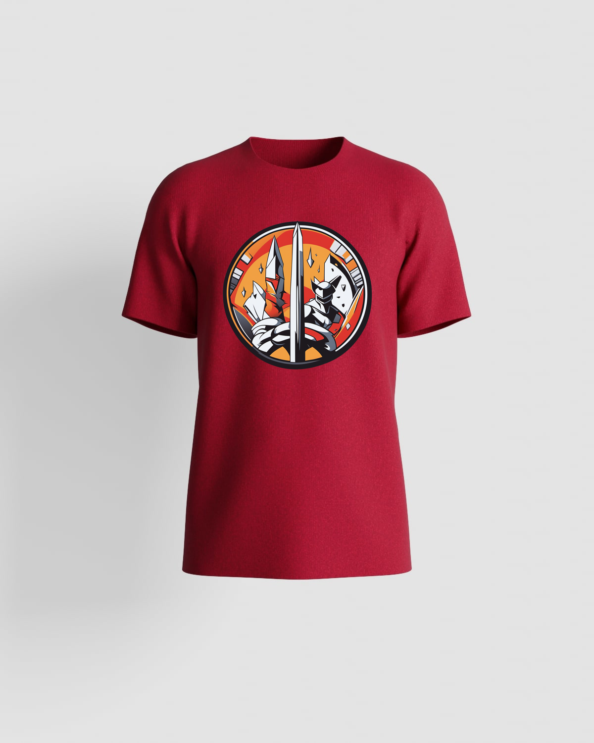 Red Short Sleeve Crew Neck Eco T-Shirt 59