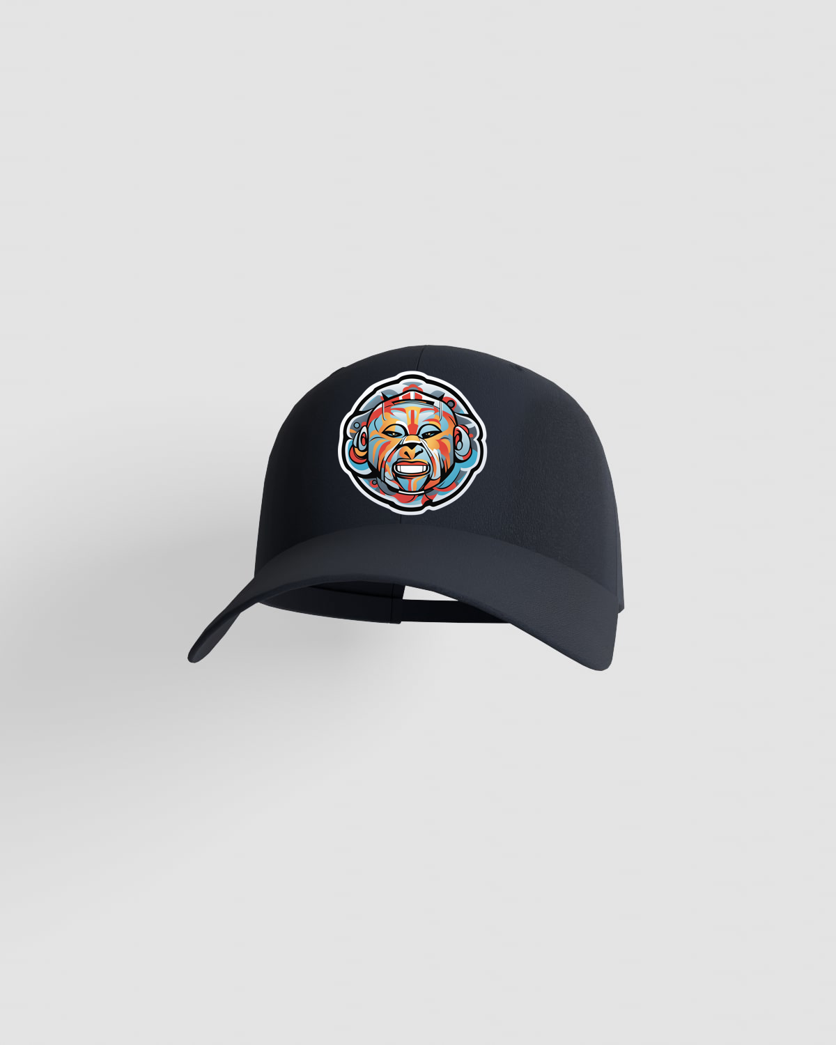 Navy 5‑Panel Cotton Cap with Velcro Closure 59