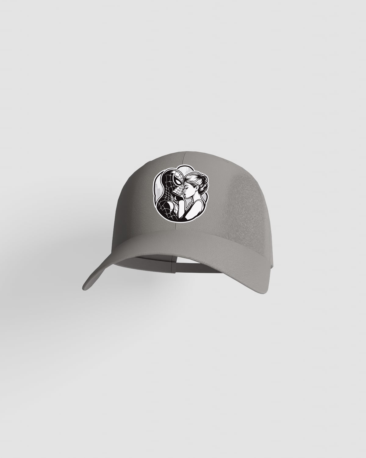 Grey Adjustable Cotton Cap with Velcro Closure 59