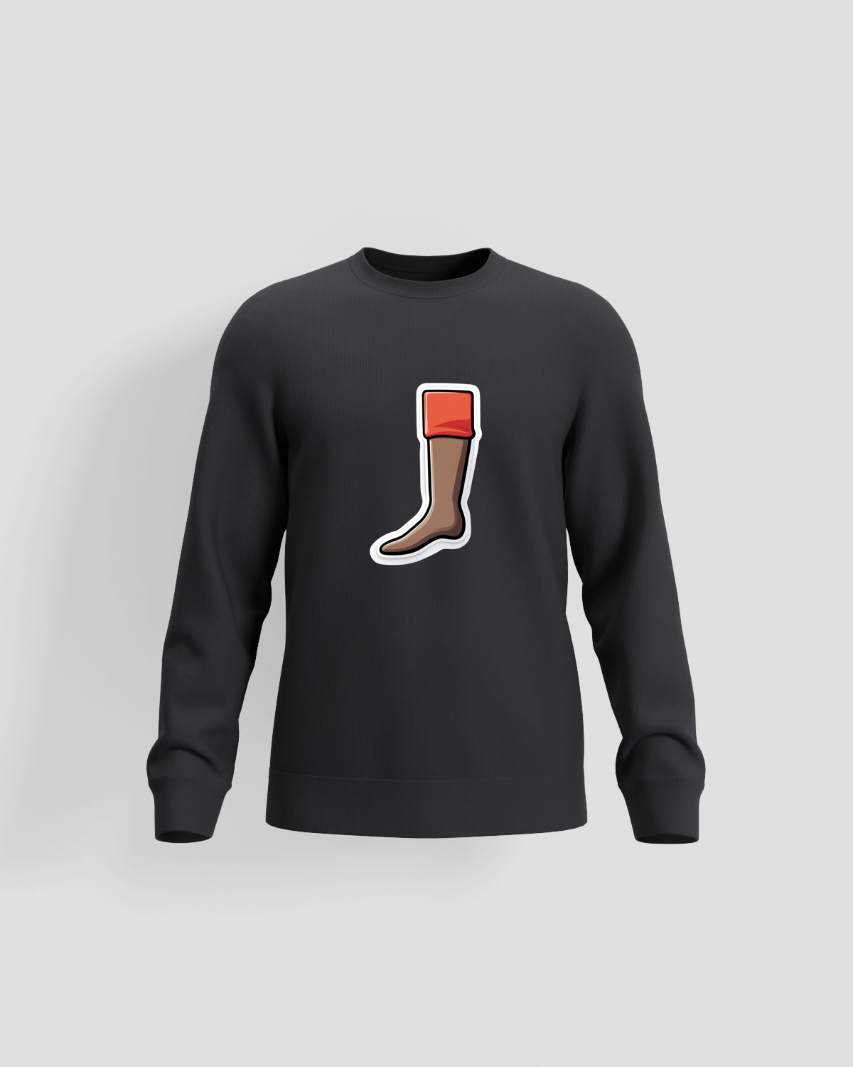 Black Unisex Cotton Sweatshirt – Smooth Print Surface 59