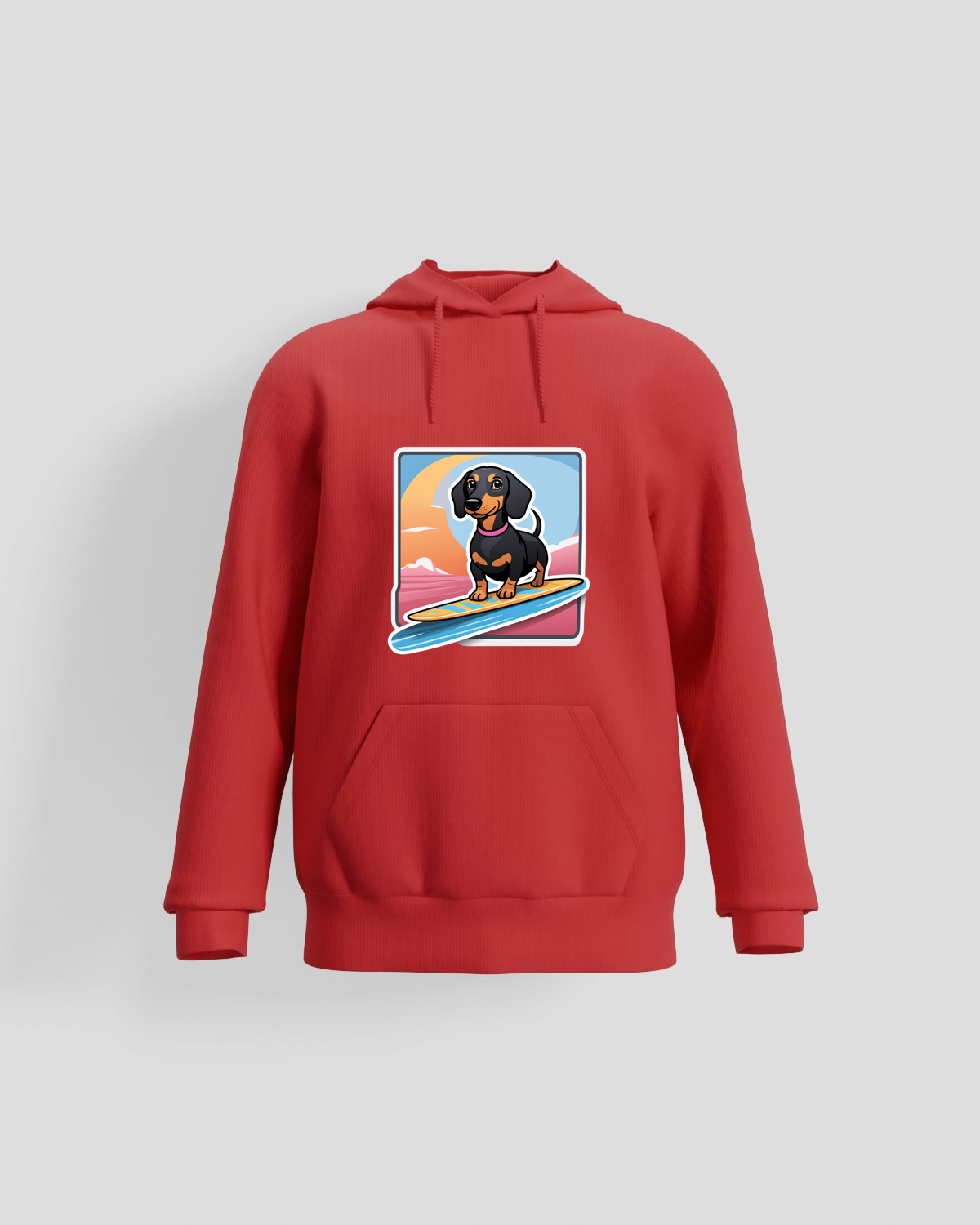Red Unisex Sweatshirt Classic Crew Neck 59