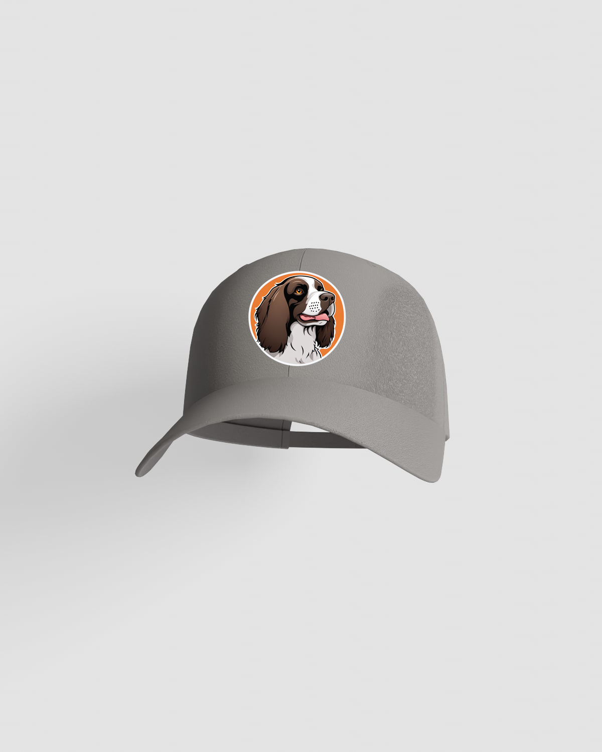 Grey Adjustable Cotton Cap with Velcro Closure 59
