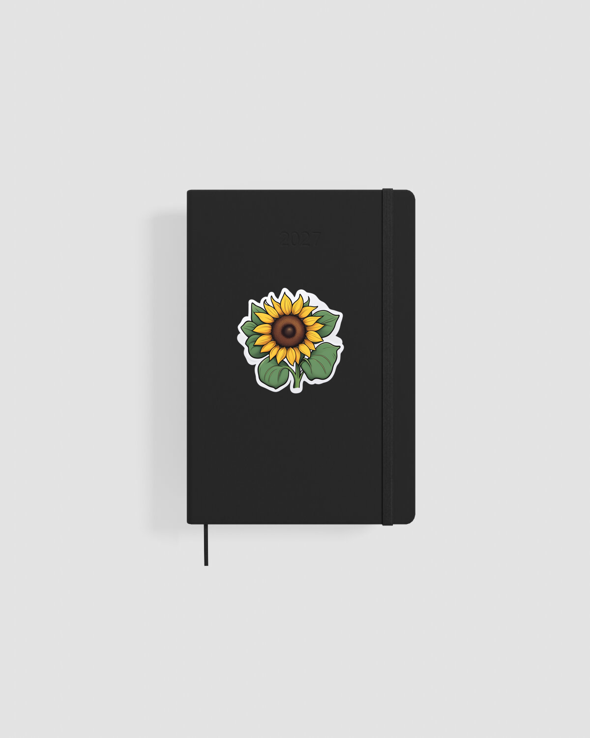 Customizable Leather-Bound Planner with Bold Floral Design 0