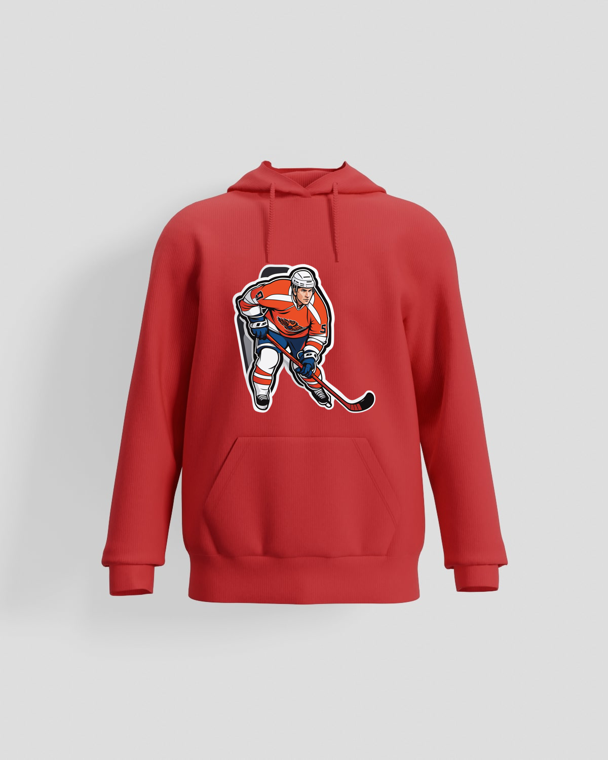 Red Unisex Sweatshirt Soft Organic Cotton Comfort 59