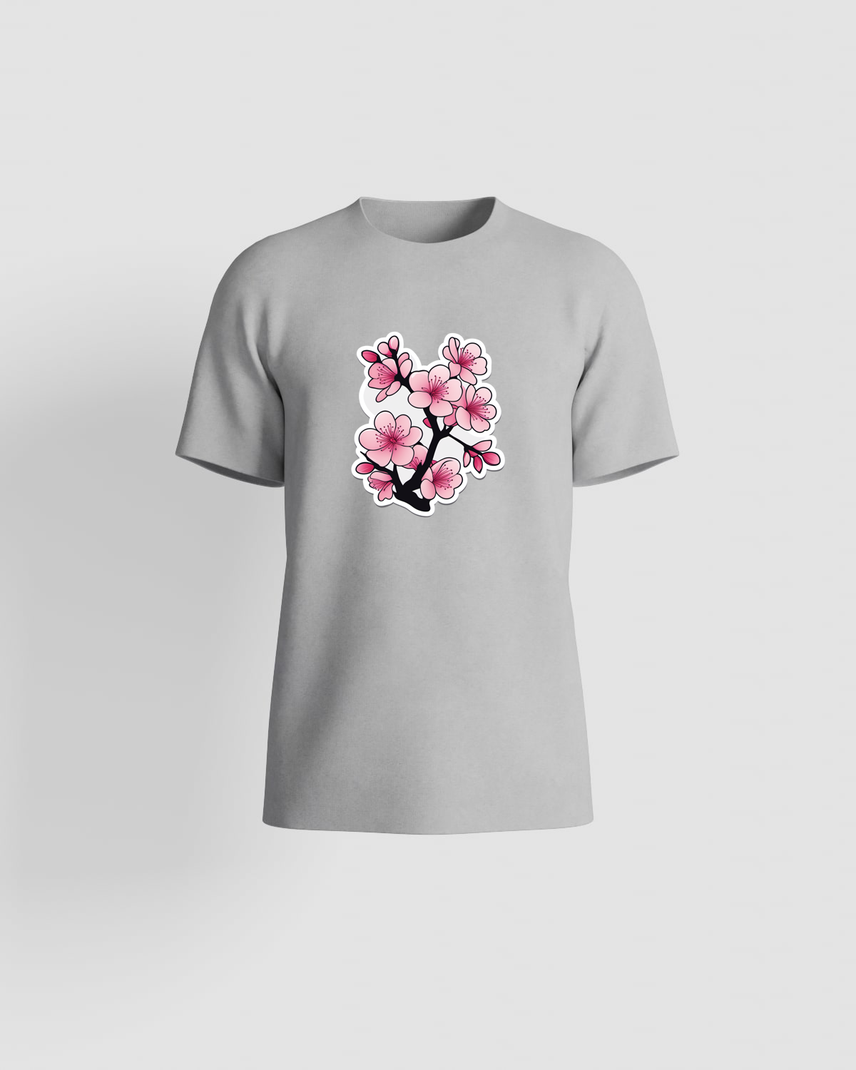 Grey Organic Cotton T‑Shirt with Clean Design 59