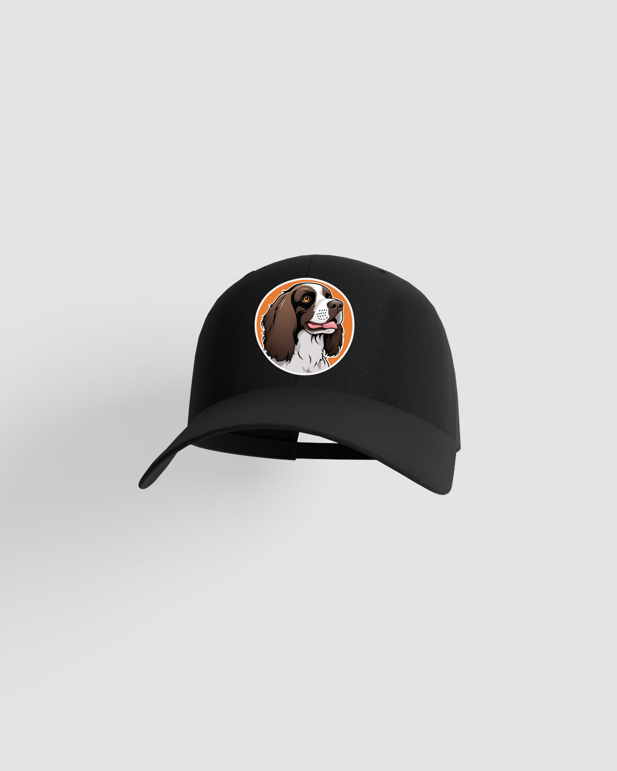 Black Adjustable Cotton Cap with Velcro Closure 59