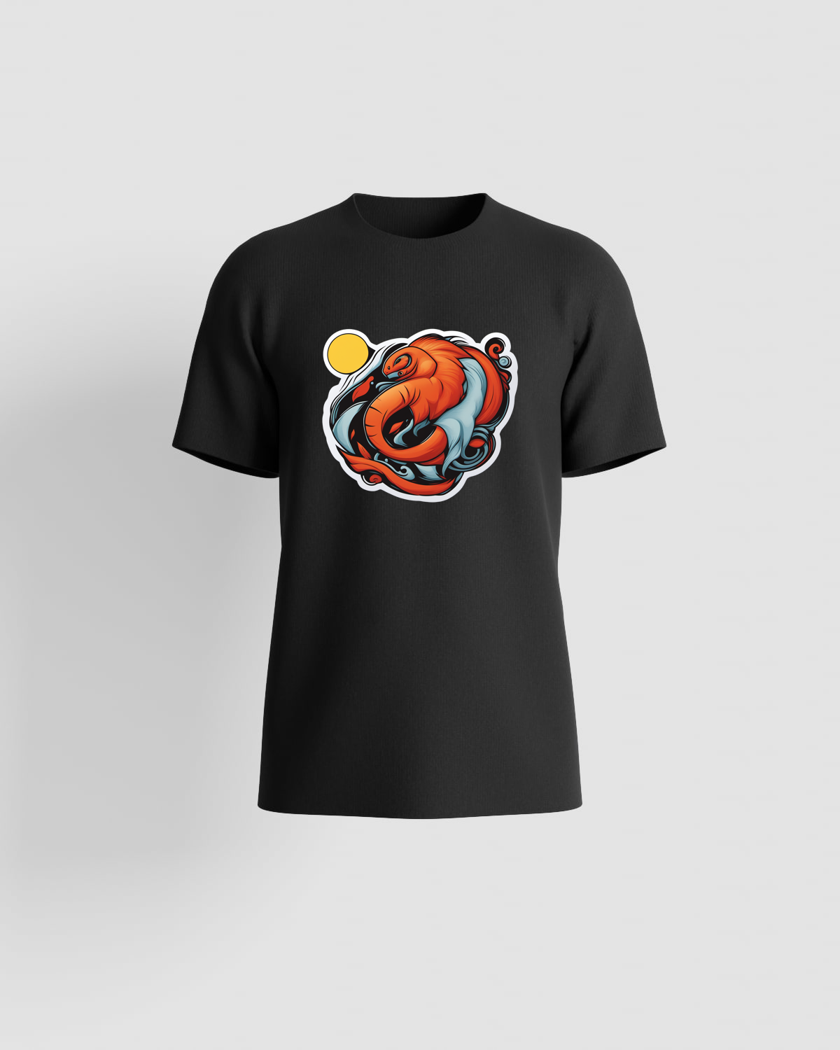 Black Unisex Eco‑Cotton T-Shirt with Modern Fit 59