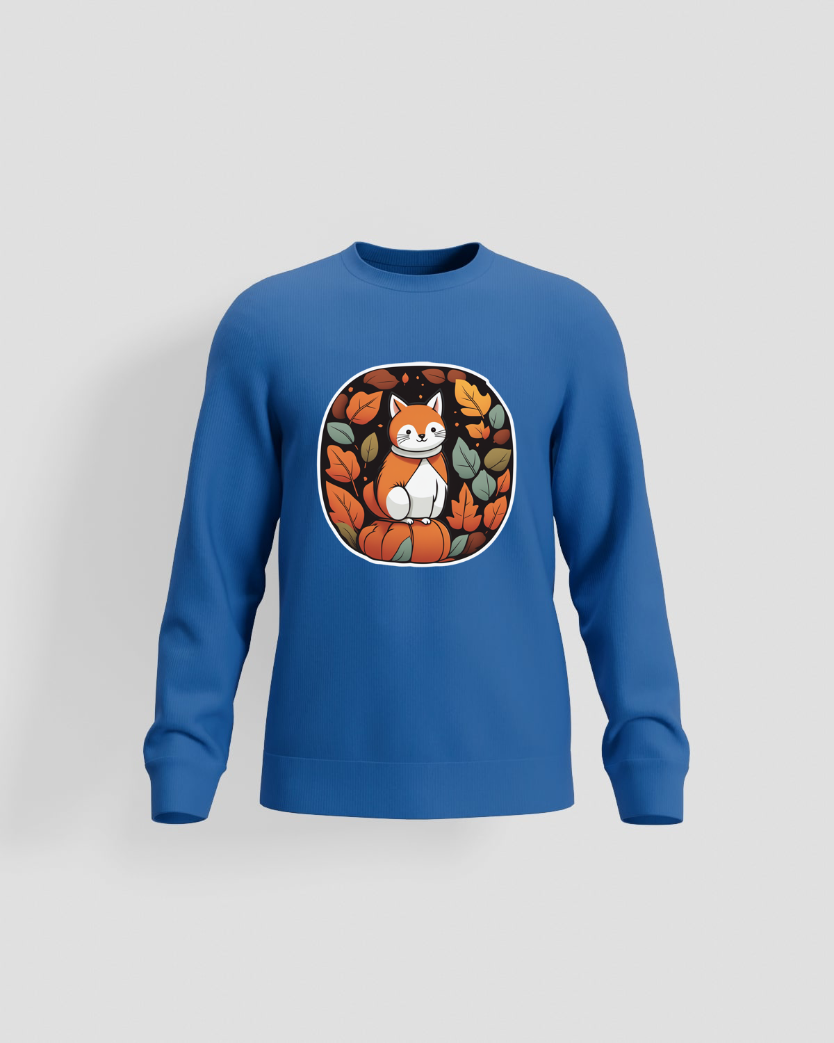Blue Organic Cotton Sweatshirt with Brushed Finish 59