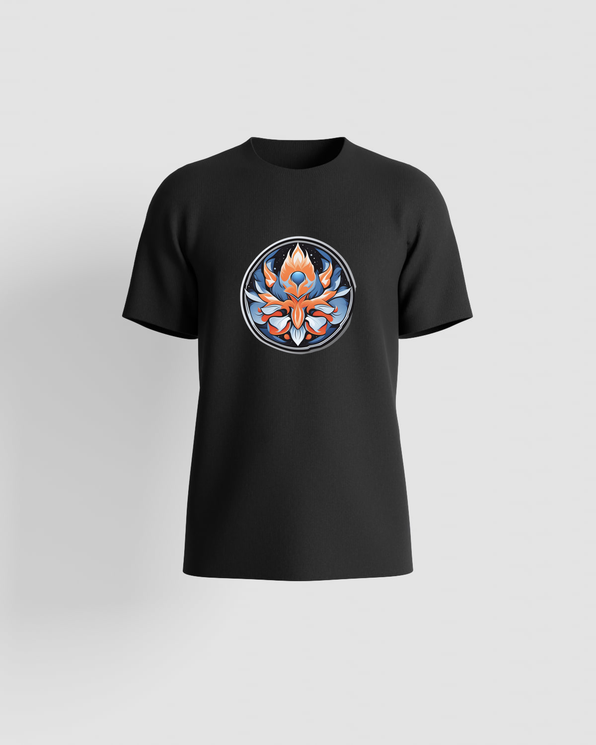 Black Organic Cotton Crew Neck T-Shirt 59