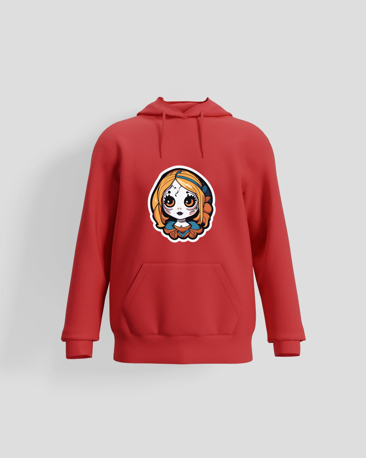 Red Unisex Brushed Sweatshirt – Organic Cotton Comfort 59