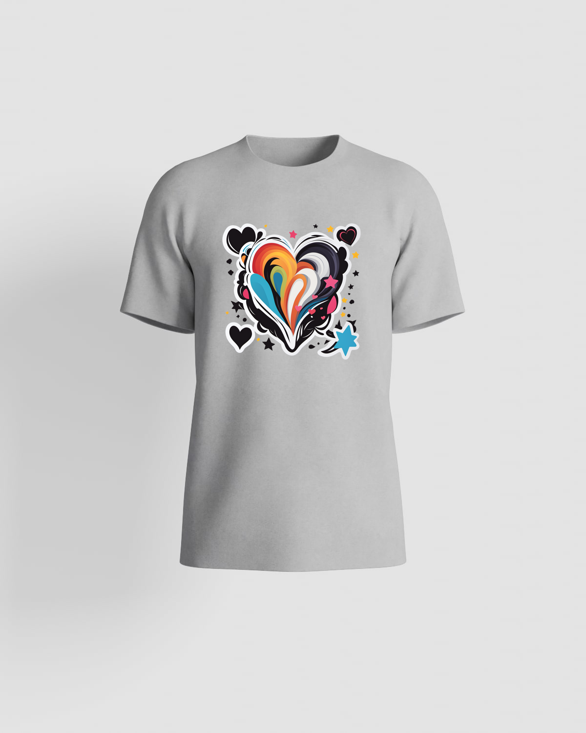 Grey Short Sleeve Crew Neck Eco‑Sustainable T-Shirt 59
