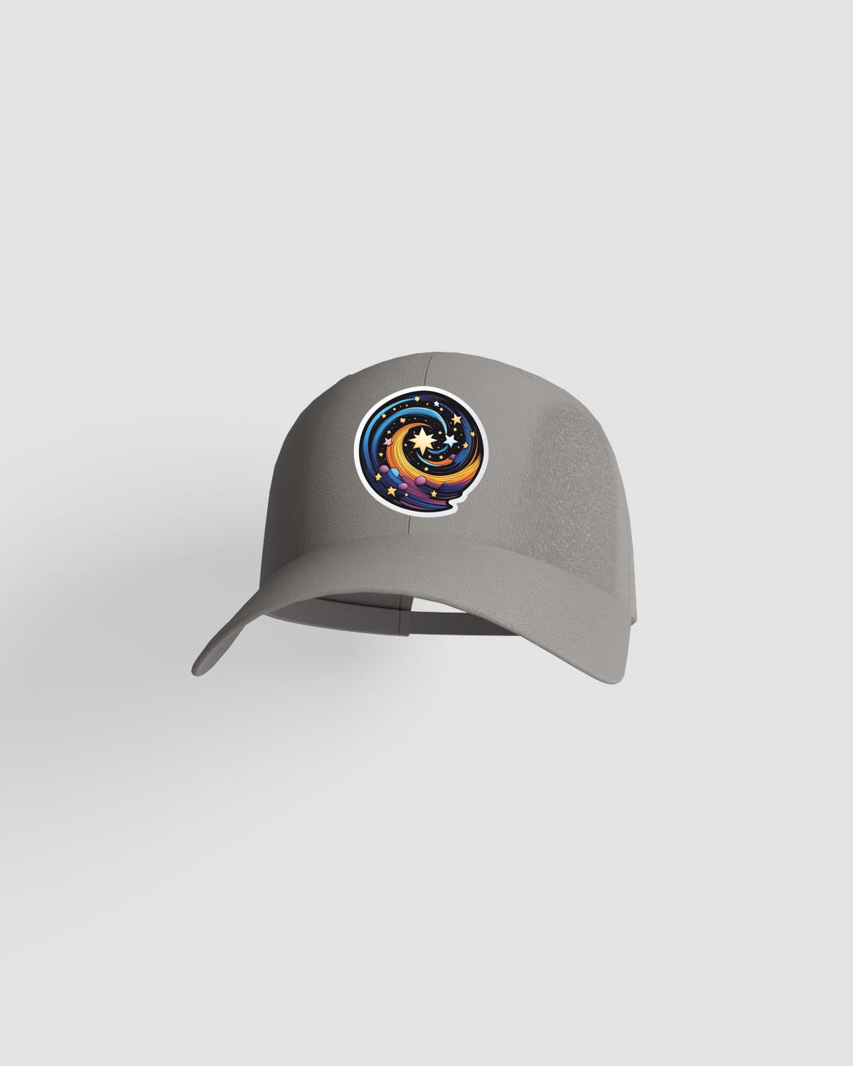 Grey Adjustable Cotton Cap with Velcro Closure 59
