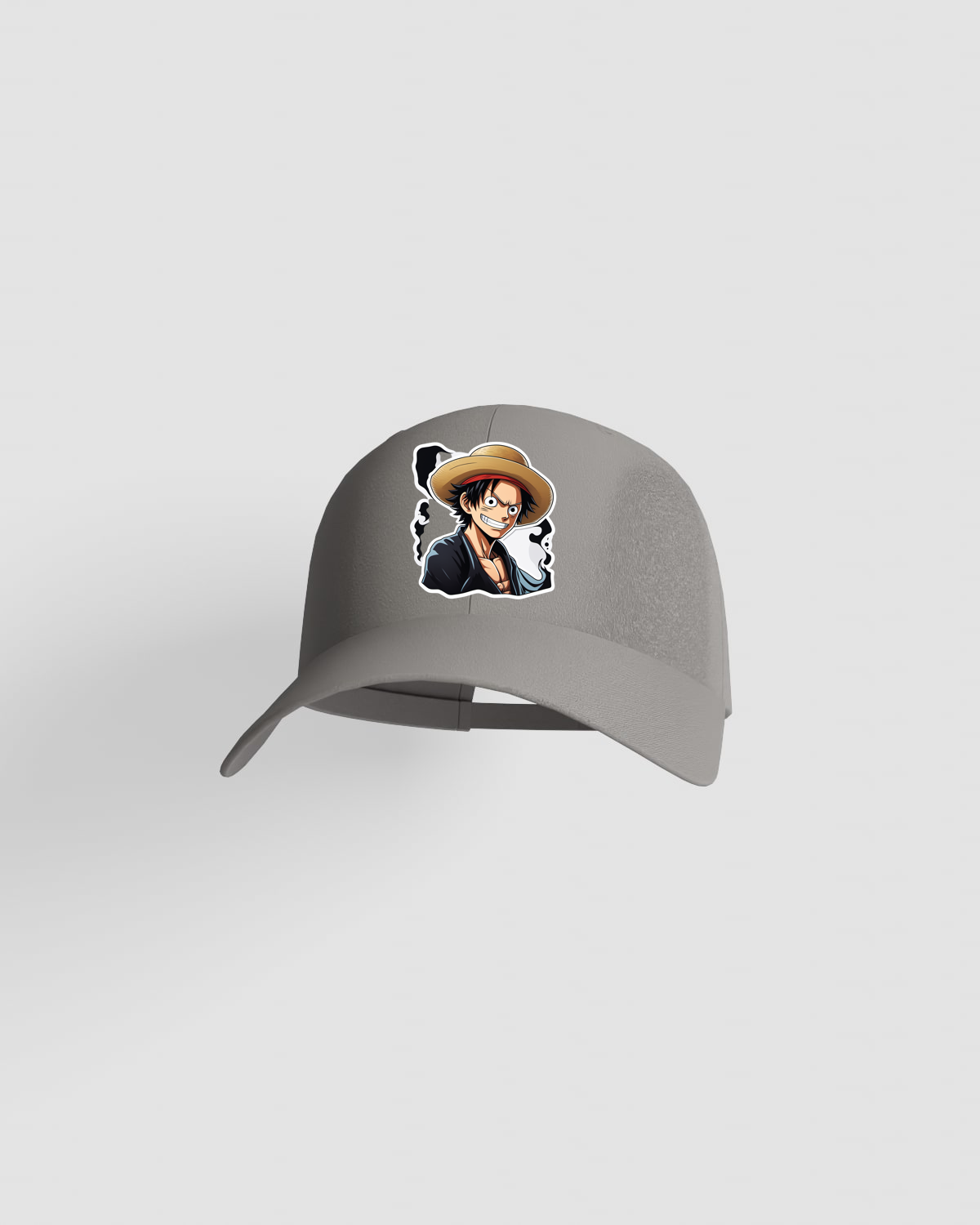 Grey Adjustable Cotton Cap with Velcro Closure 59