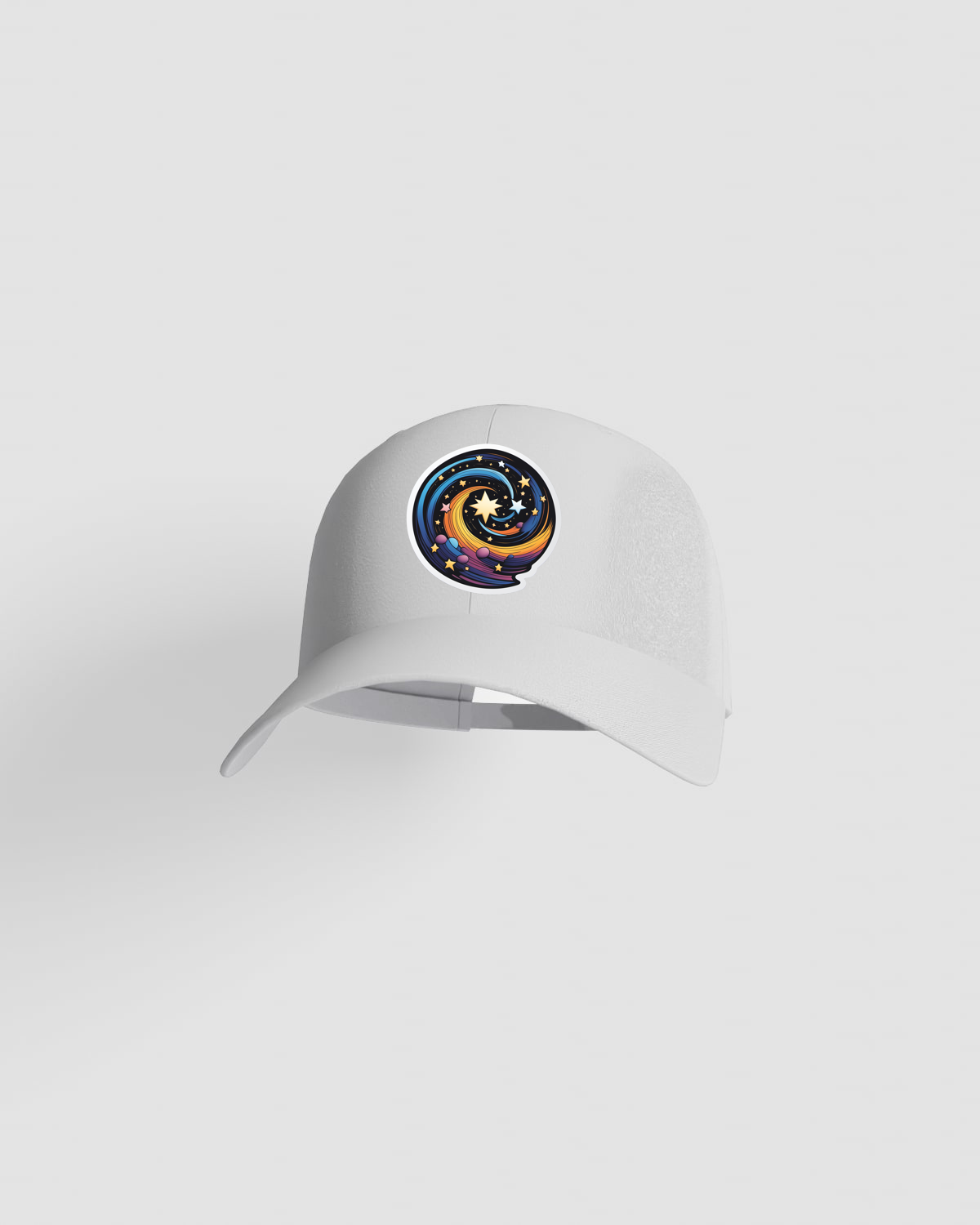 White Cap with Adjustable Velcro and Smooth Print Surface 59