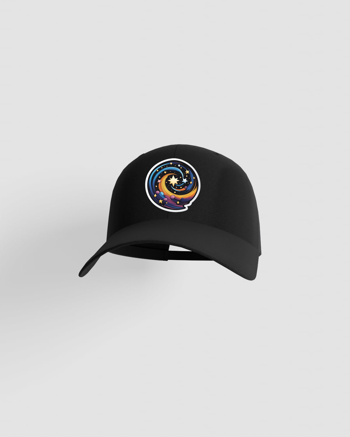 Black Adjustable Cotton Cap with Velcro Closure 59