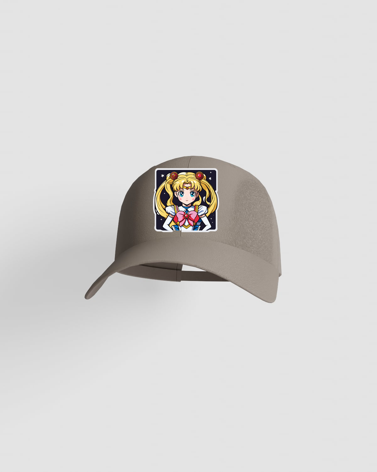 Khaki Cotton Cap with Adjustable Velcro Closure 59