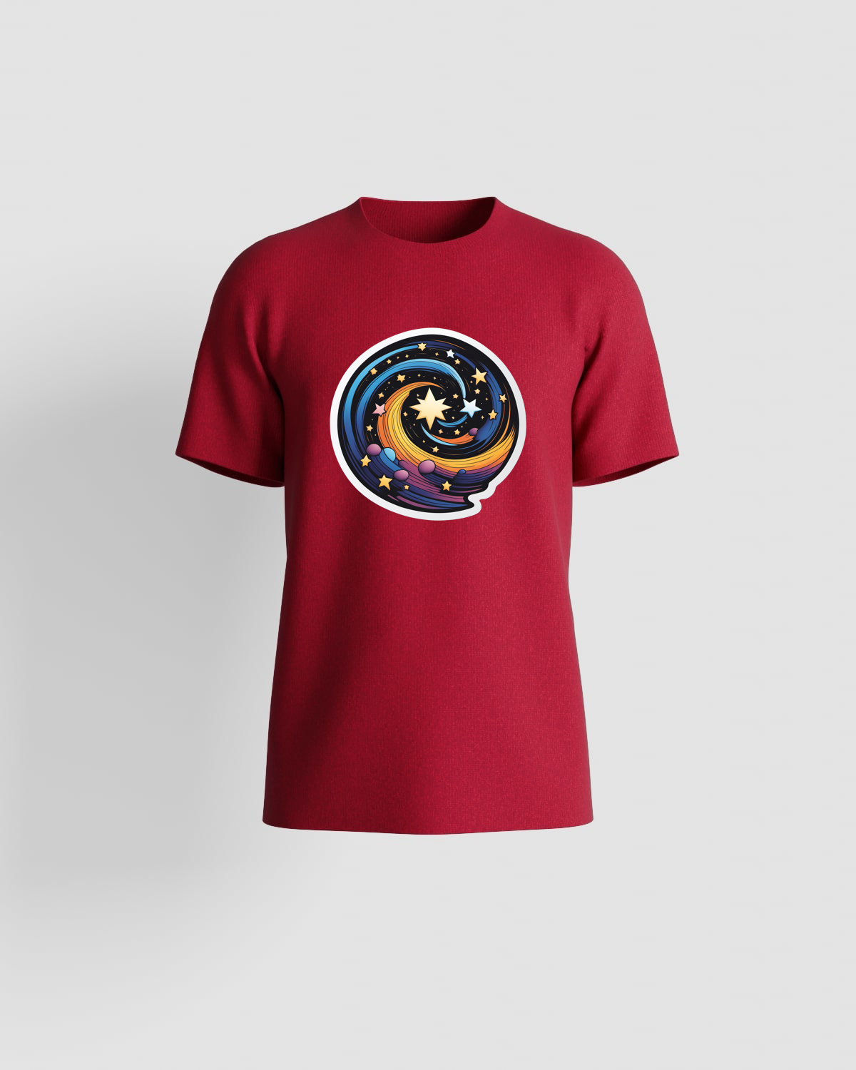 Red T-Shirt Featuring Bold Logo Design 59