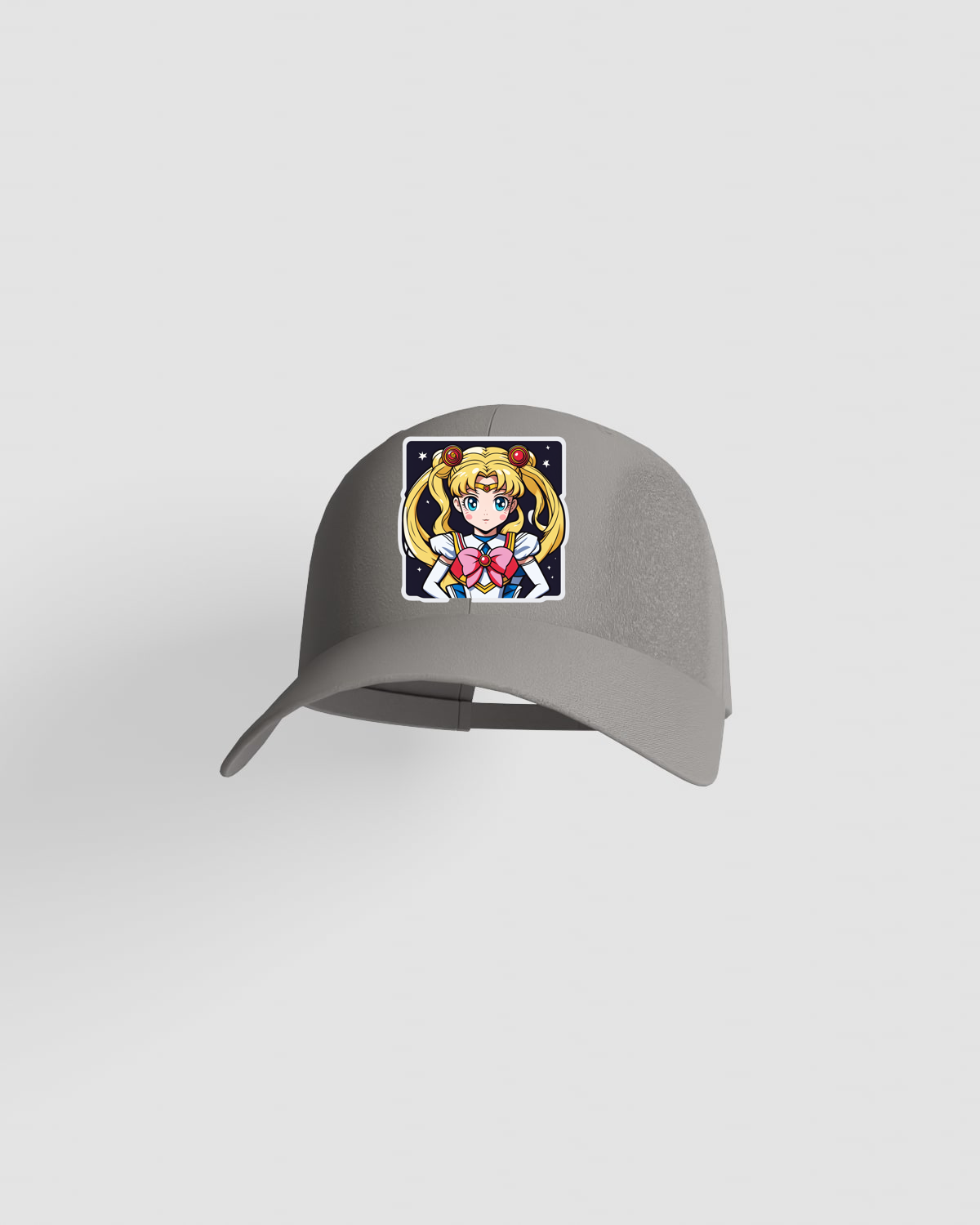 Grey Classic Cotton Cap with Velcro Closure 59