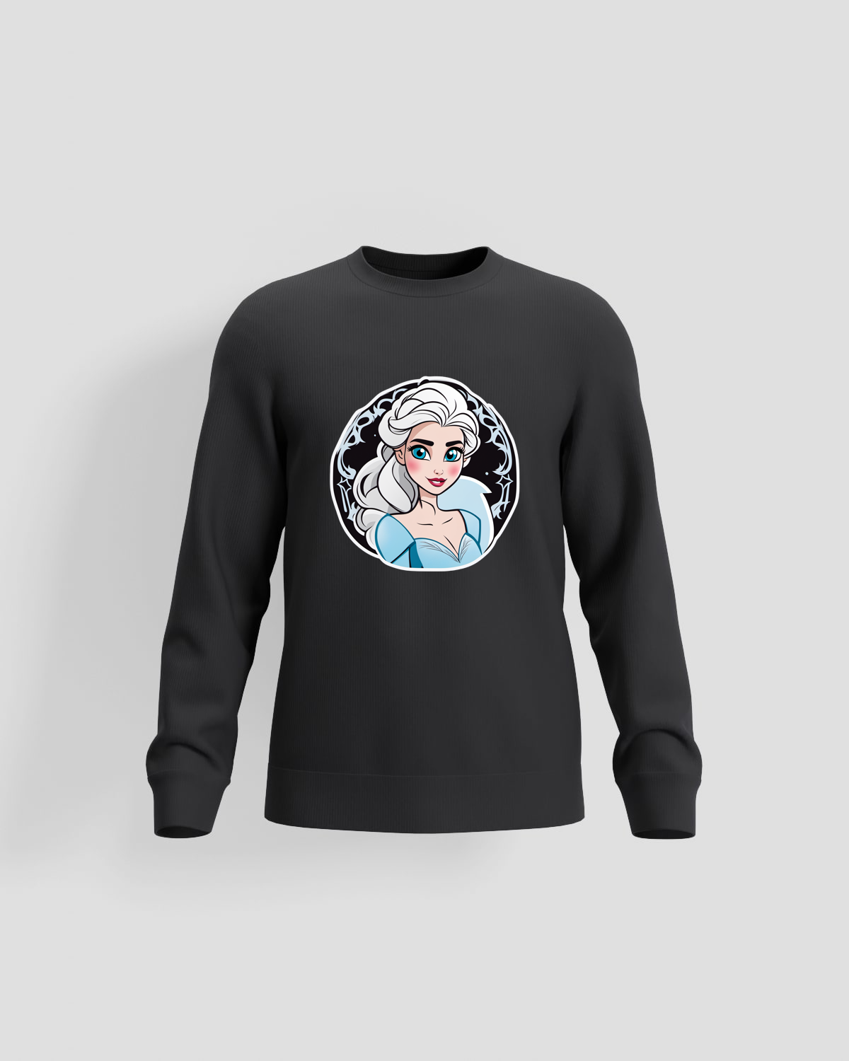 Black Unisex 100% Cotton Sweatshirt – Print‑Ready Comfort 59
