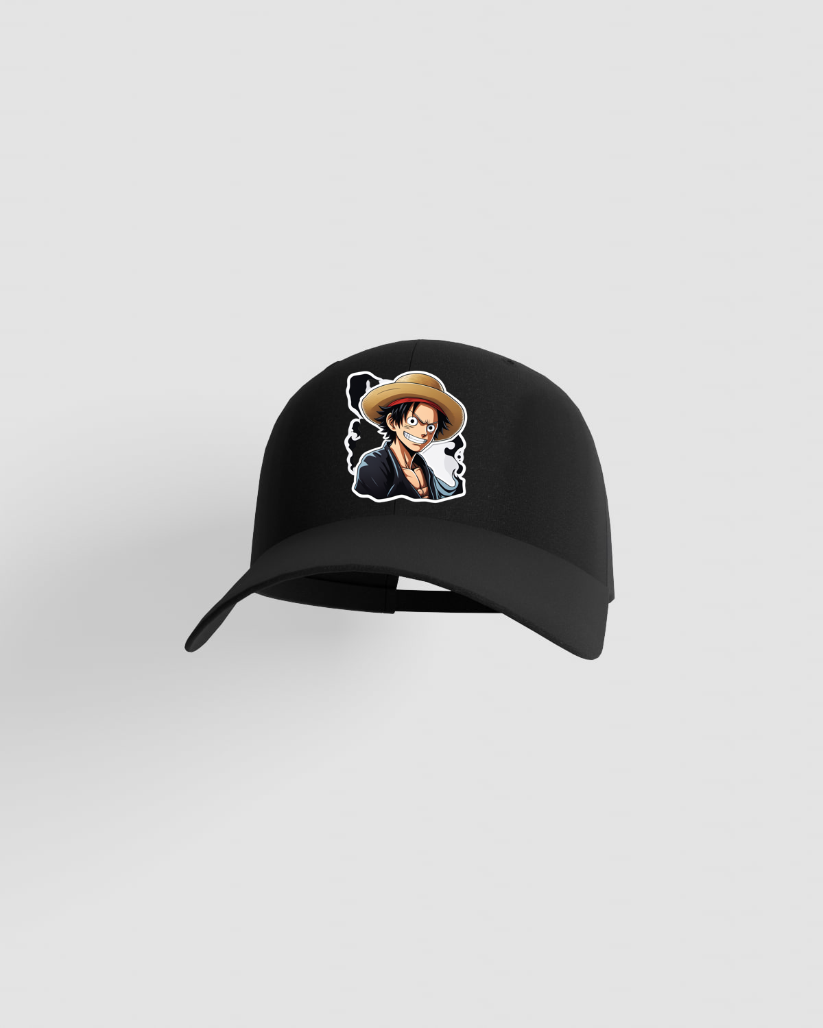 Black Adjustable Cotton Cap with Velcro Closure 59