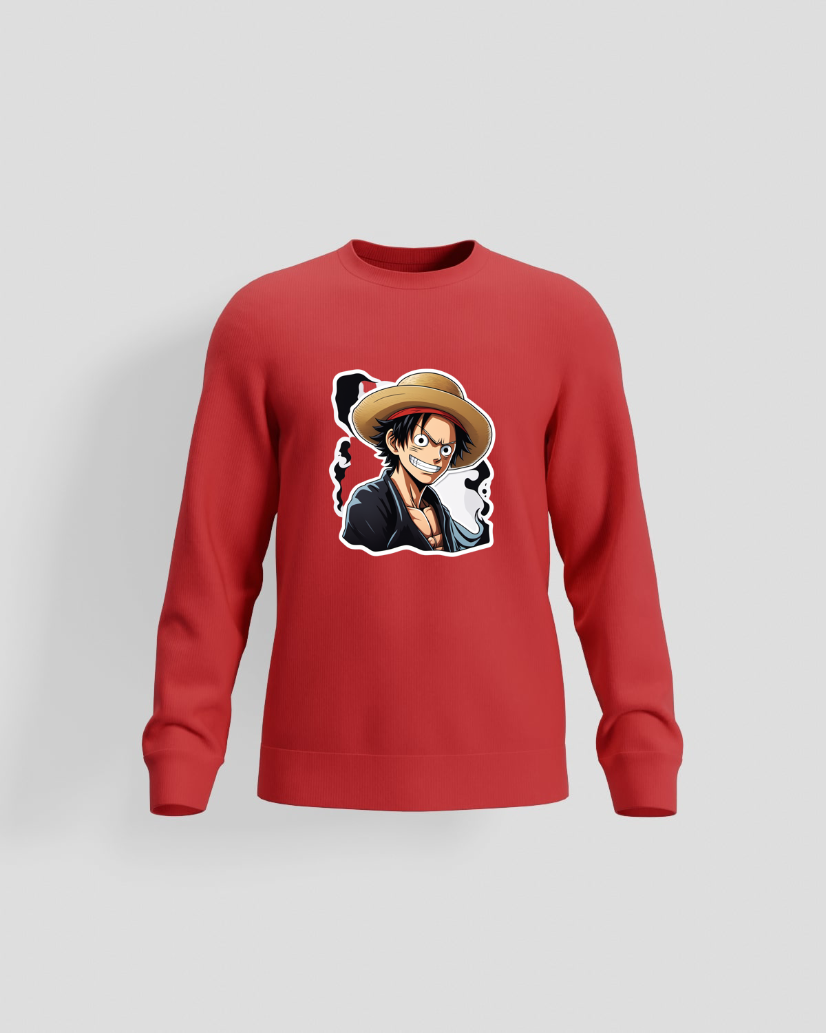 Red Brushed Organic Cotton Sweatshirt 59