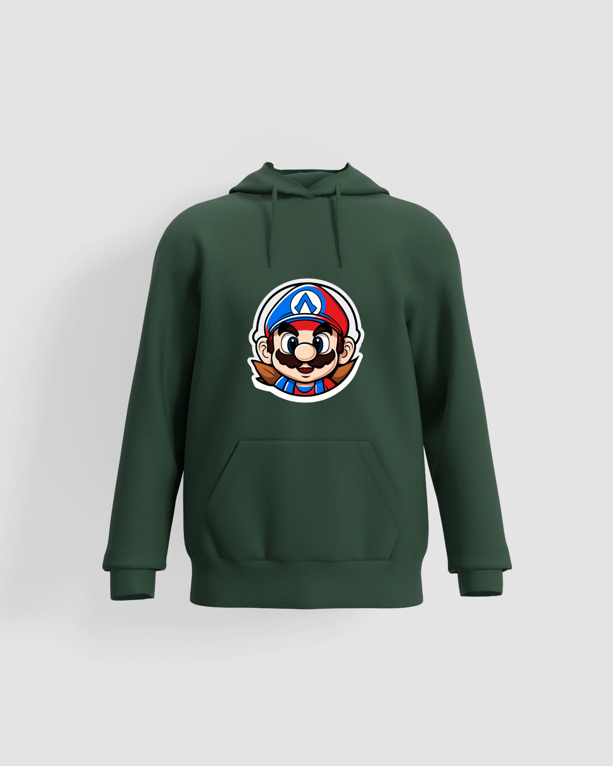 Green Brushed Organic Cotton Sweatshirt with Bold Design 59