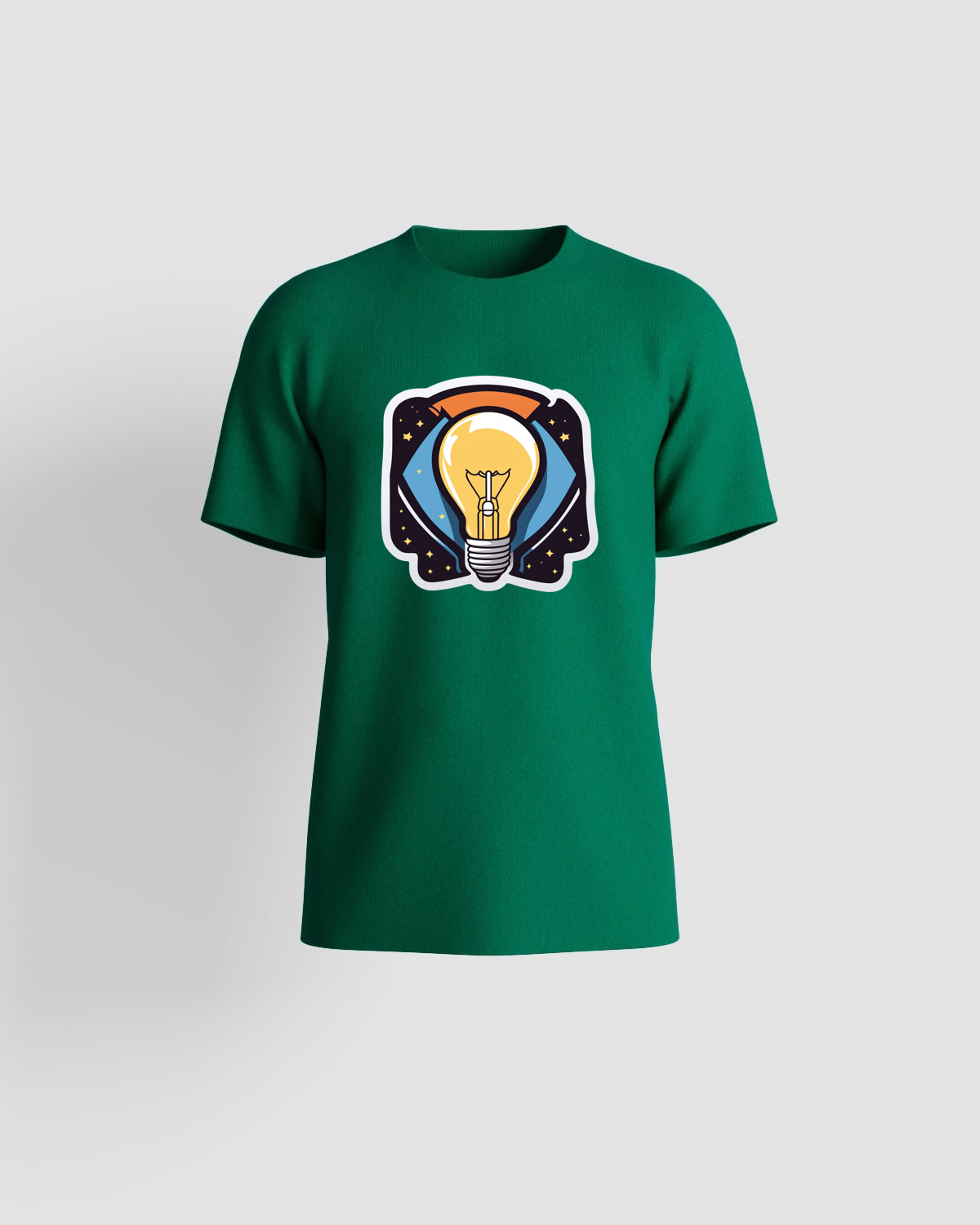 Green Organic Cotton T‑Shirt with Clean Print 59