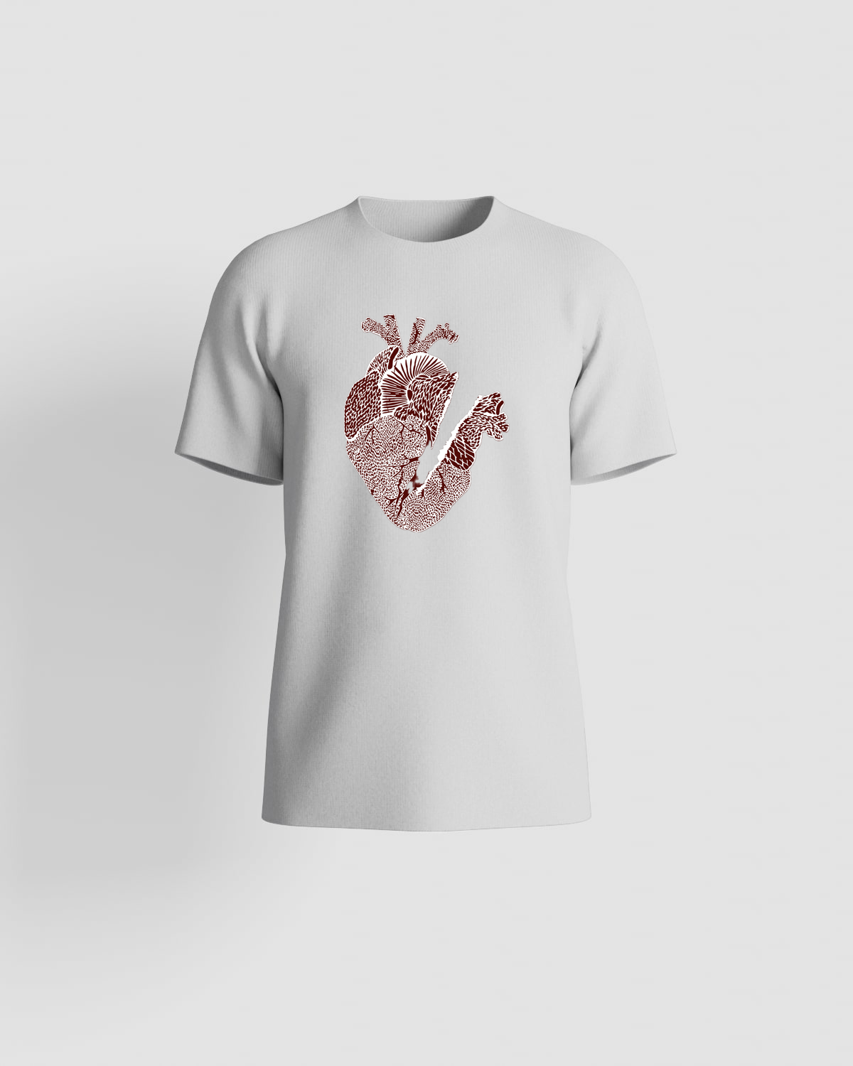 White T-Shirt with Unique Hand‑Drawn Logo 59