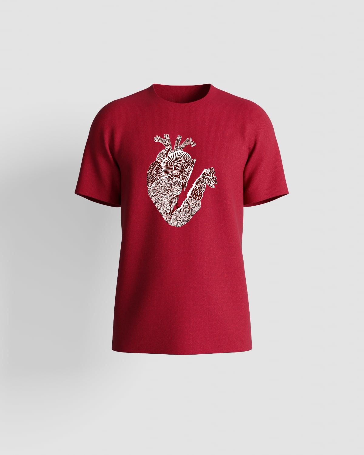 Red Eco‑Sustainable T-Shirt with Bold Graphic Print 59