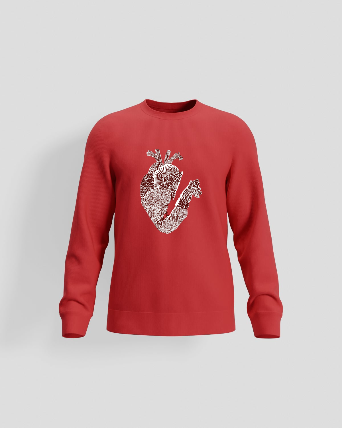 Red Brushed Organic Cotton Sweatshirt 59