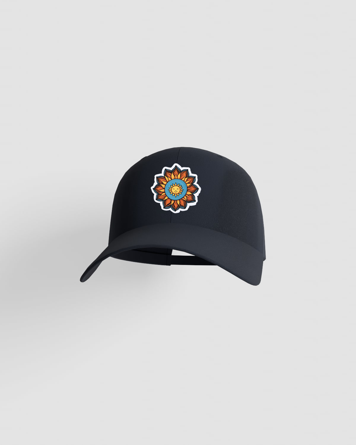 Navy 5‑Panel Cotton Cap with Velcro Closure 59
