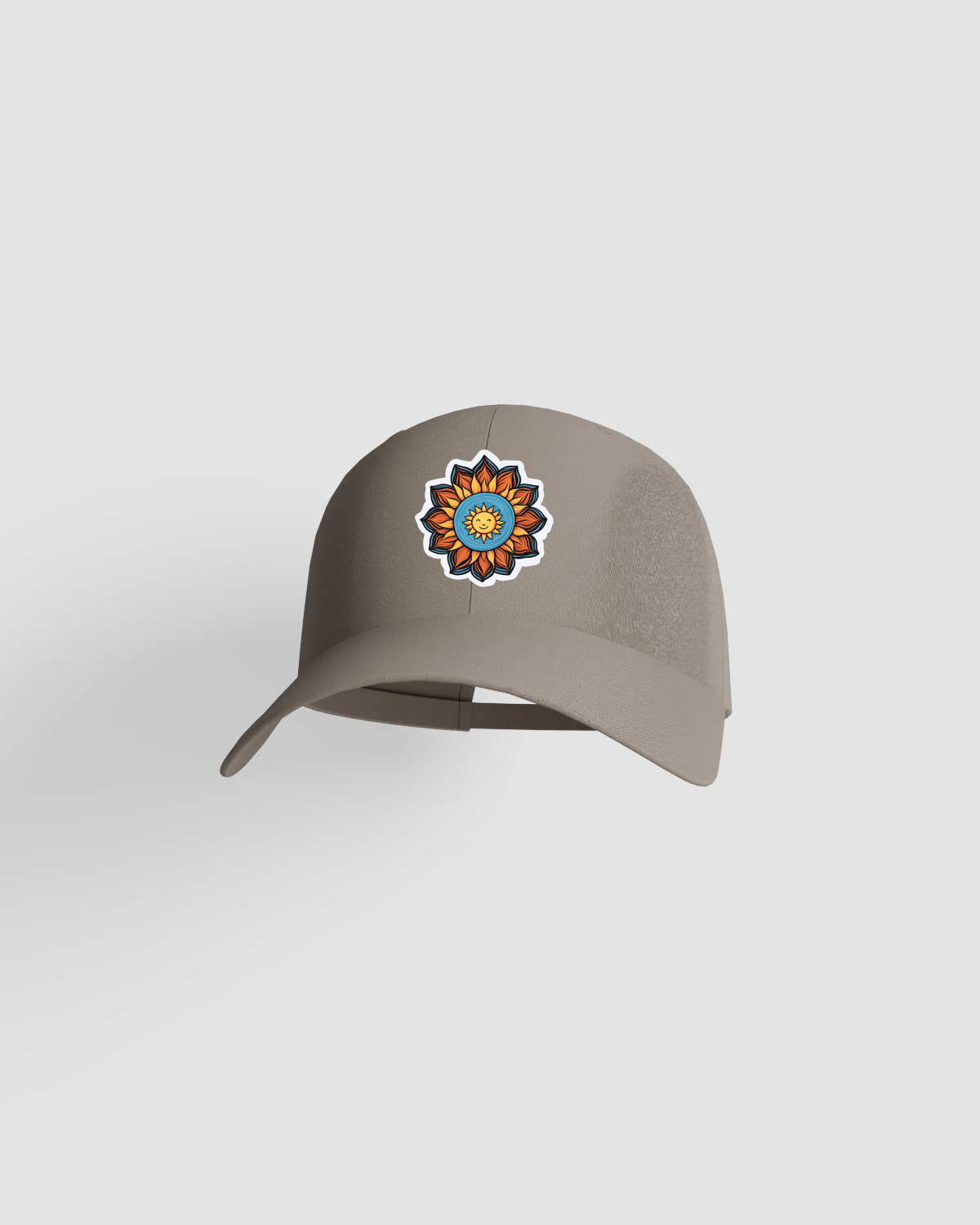 Khaki 5-Panel Cap with Velcro Closure 59