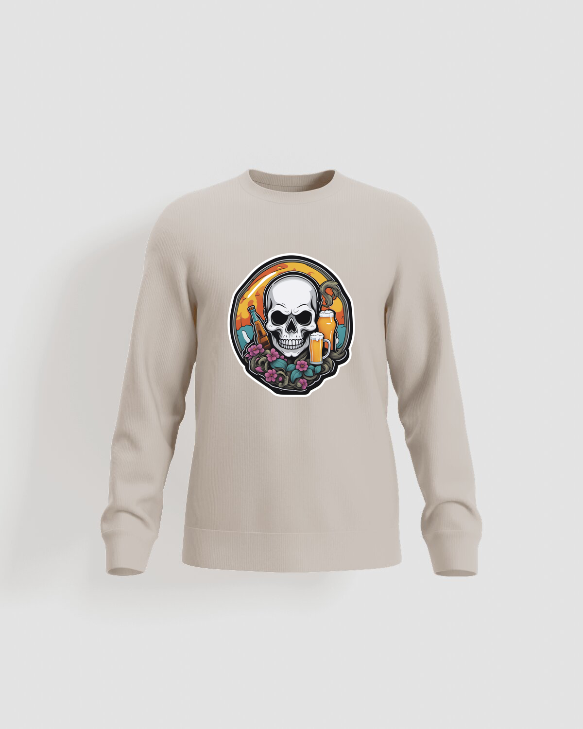Cream Unisex Sweatshirt with Soft Organic Cotton 59