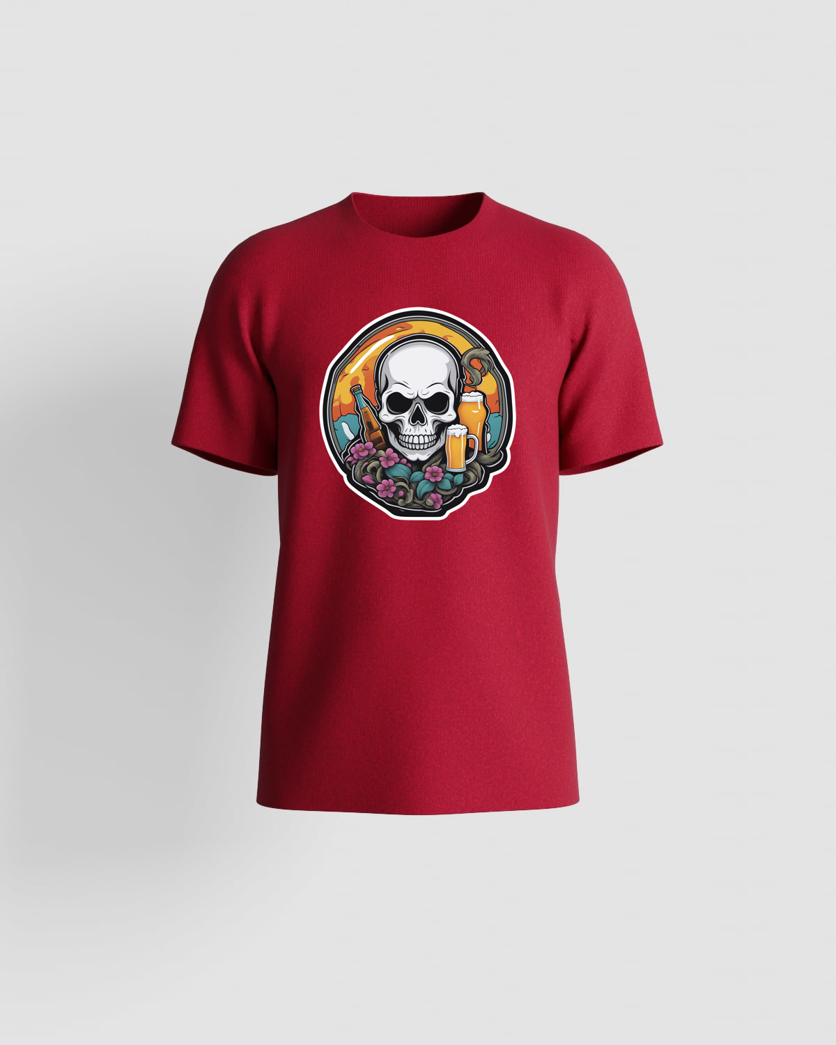 Red Organic Cotton T‑Shirt – Modern Fit, Eco‑Friendly 59