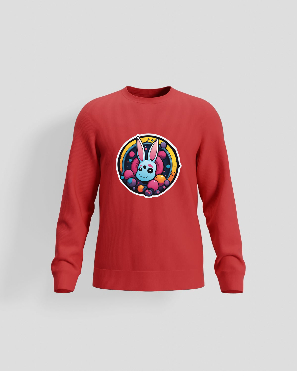 Red Unisex Sweatshirt – Soft Cotton, Print‑Friendly Fabric 59