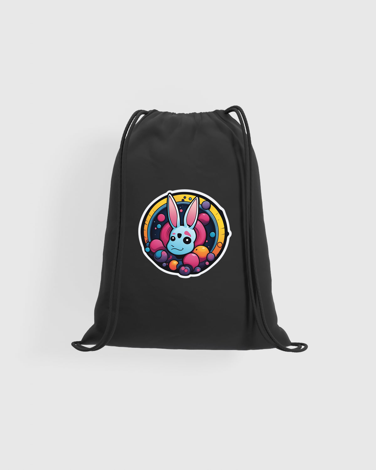Lightweight Cotton Drawstring Gym Bag with Natural Drawstrings 59