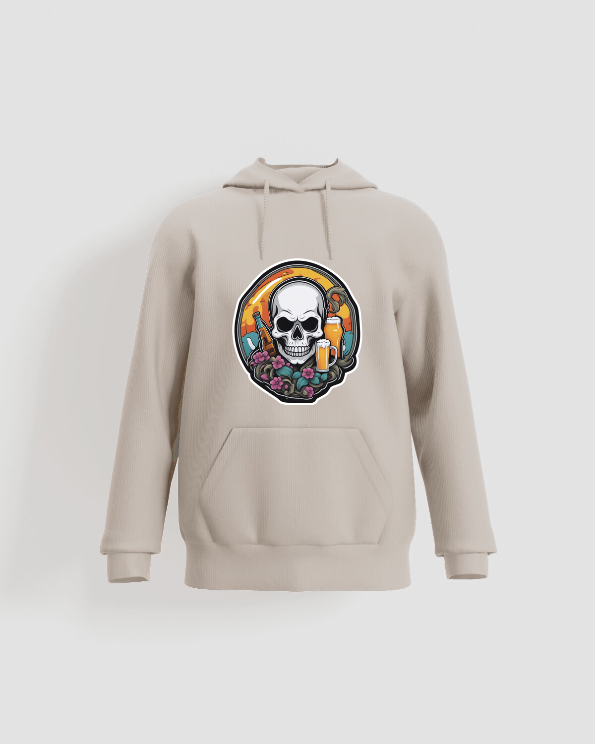 Cream Unisex Organic Cotton Sweatshirt, Classic Crew Neck 59