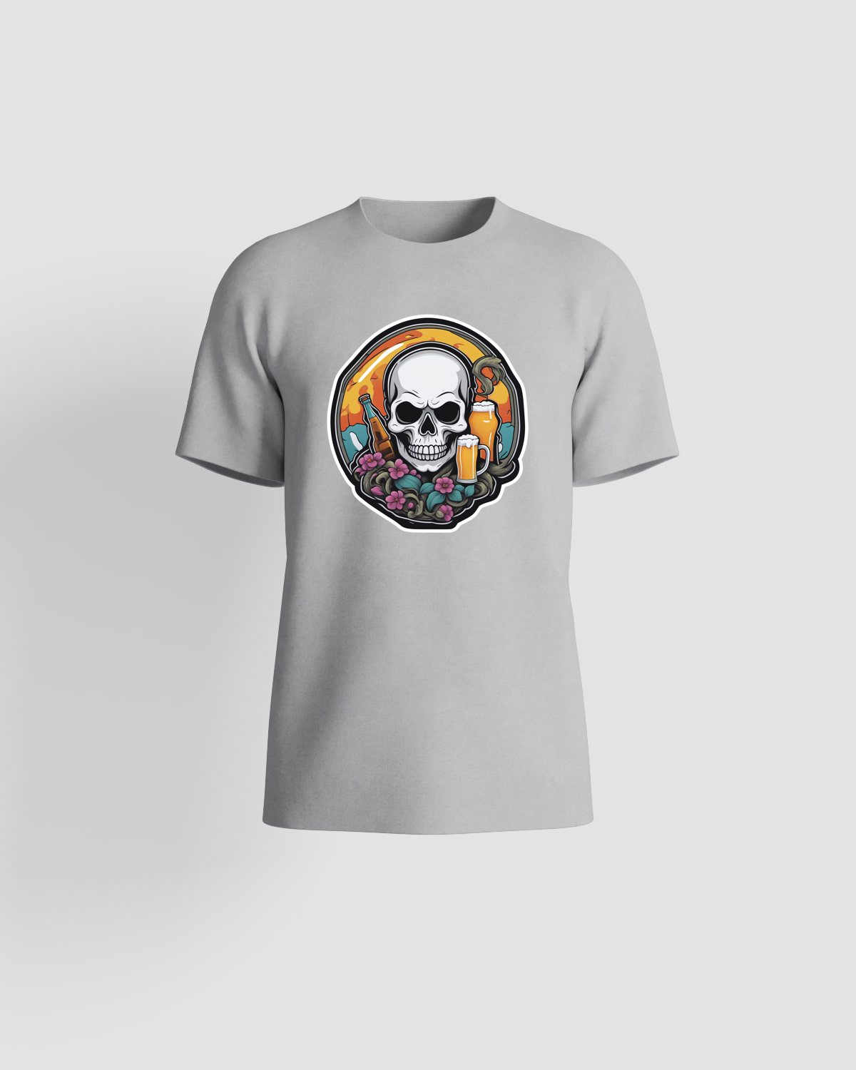 Grey Modern Fit Genderless Organic Cotton T-Shirt 59