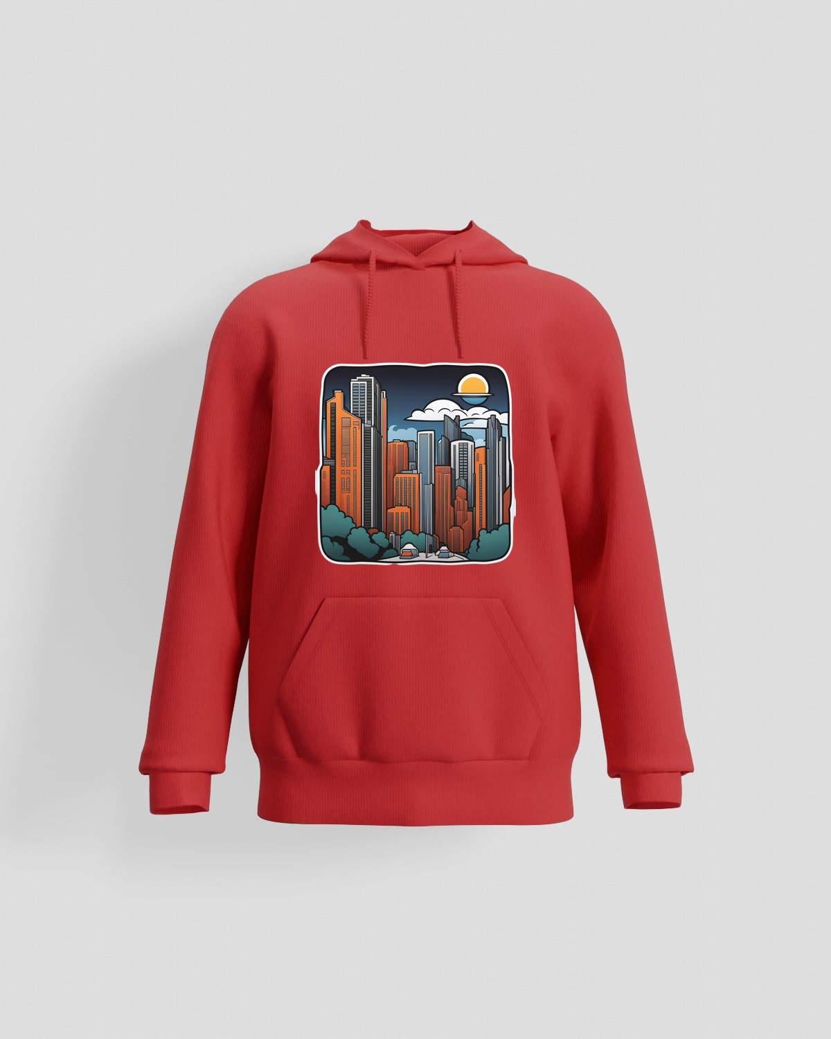 Red Unisex Eco Sustainable Sweatshirt with Brushed Finish 59