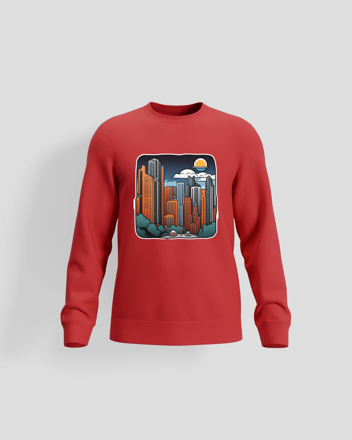 Red Organic Cotton Sweatshirt – Soft, Eco‑Friendly Comfort 59