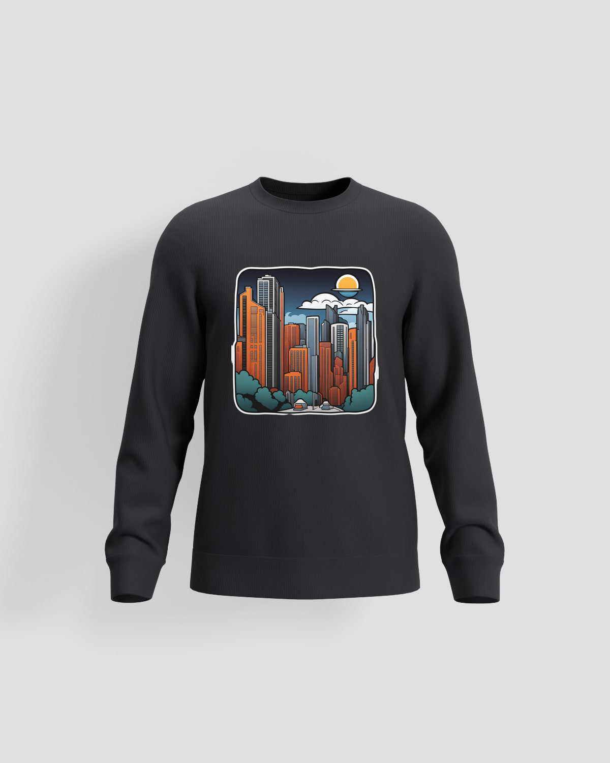 Black Unisex Sweatshirt – 100% Cotton, Custom Print Ready 59