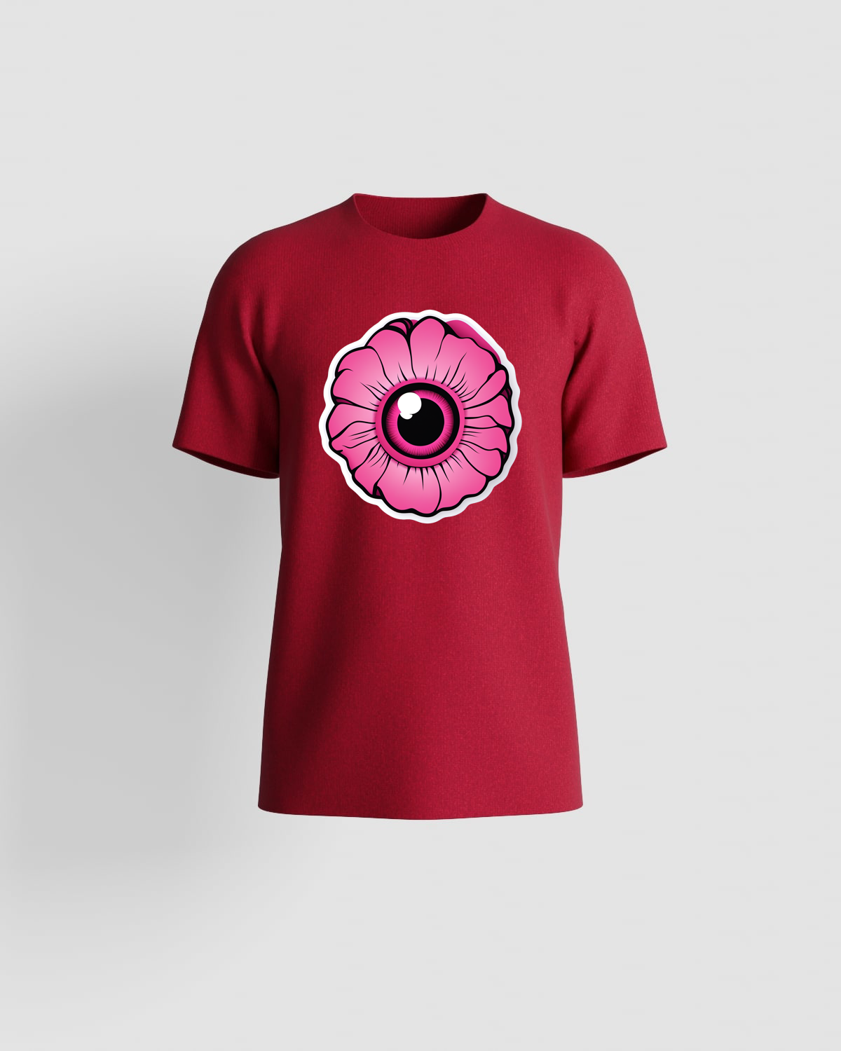 Red T-Shirt with Unique Graphic Print 59