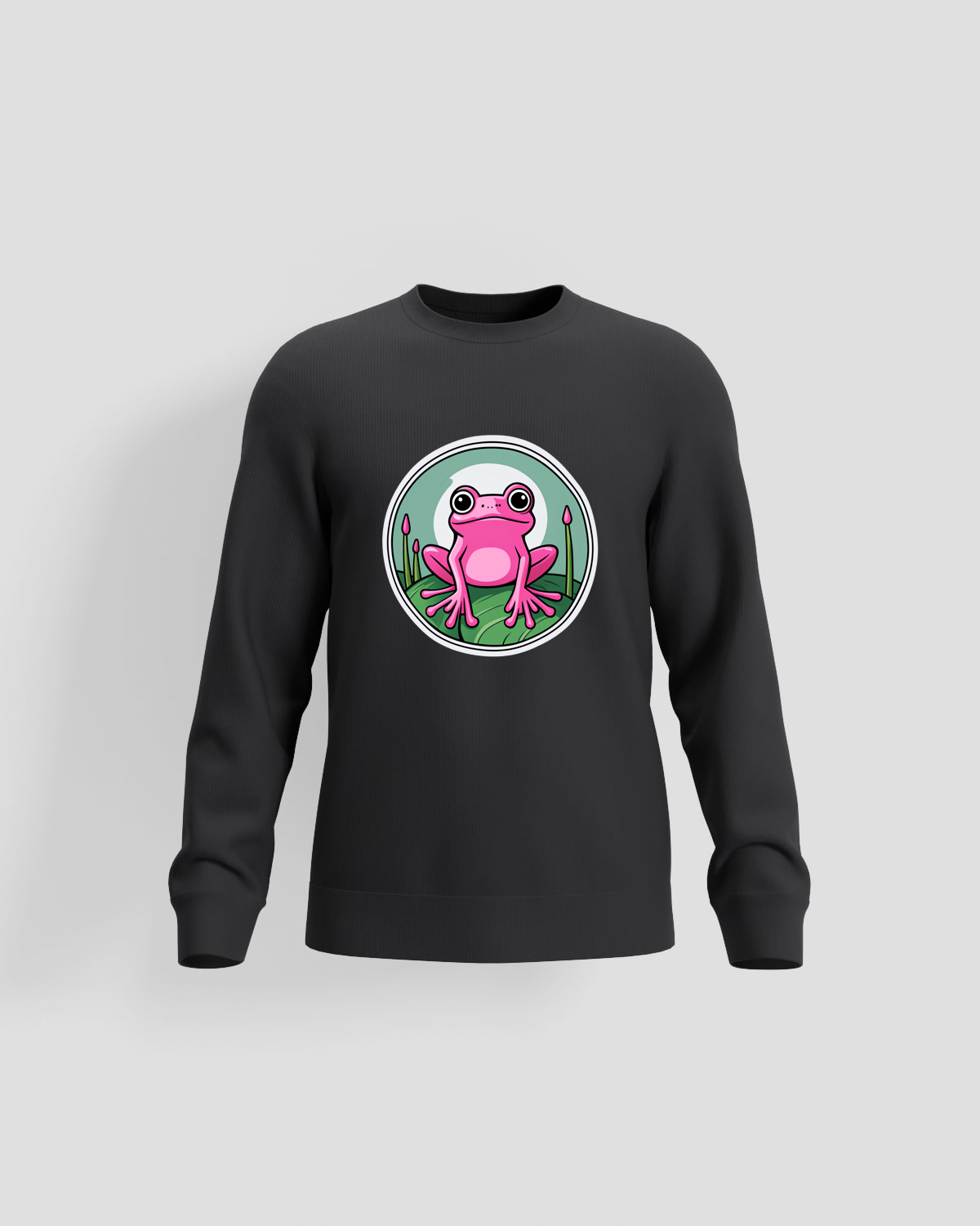 Black Unisex Sweatshirt - 100% Cotton, Print-Ready 59