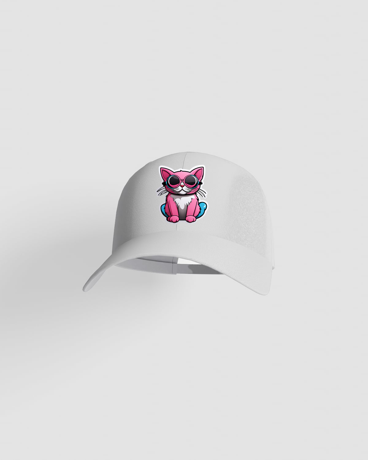 White Cotton Cap, Velcro Adjustable, Print Ready 59