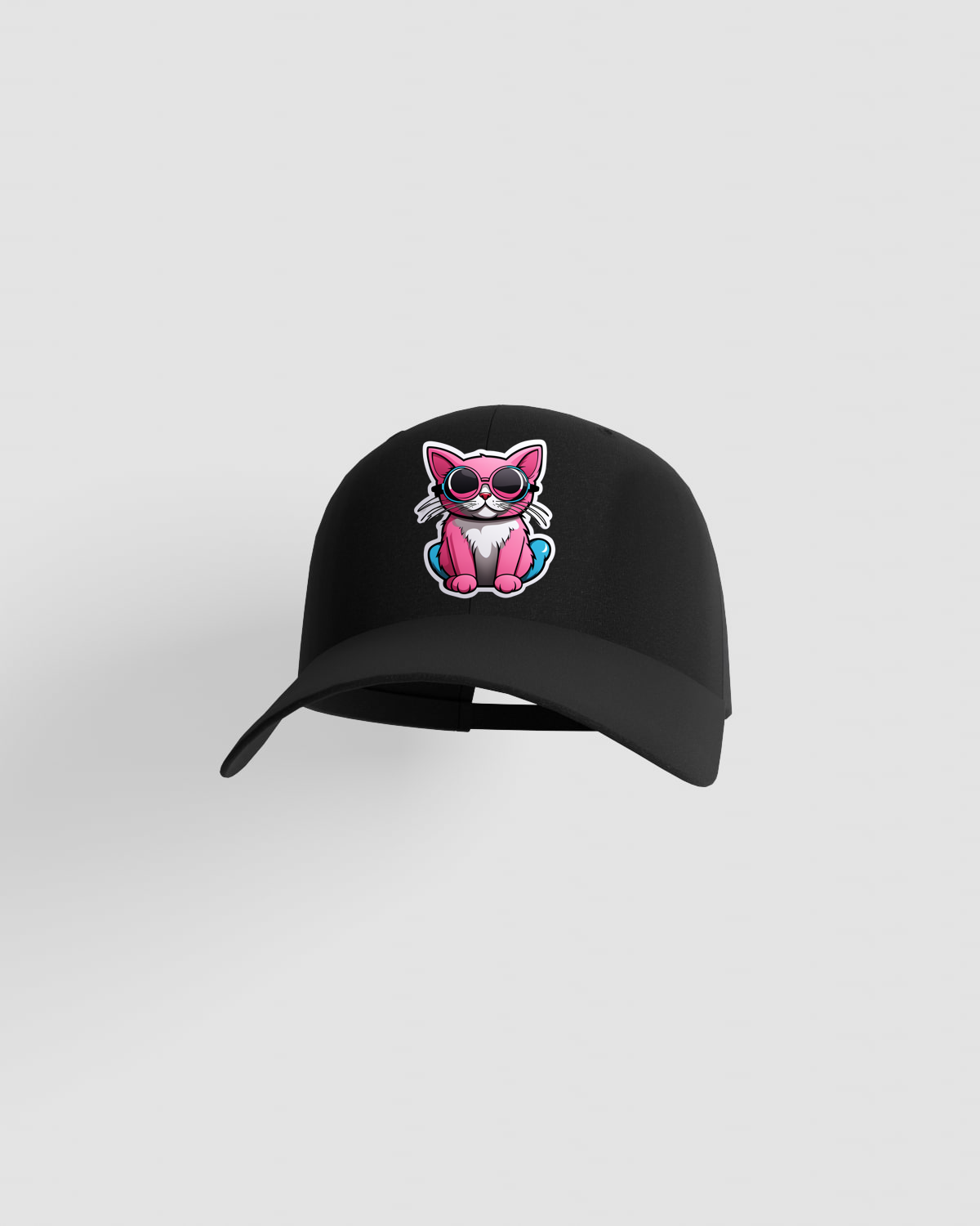 Black Adjustable Cotton Cap with Velcro Closure 59