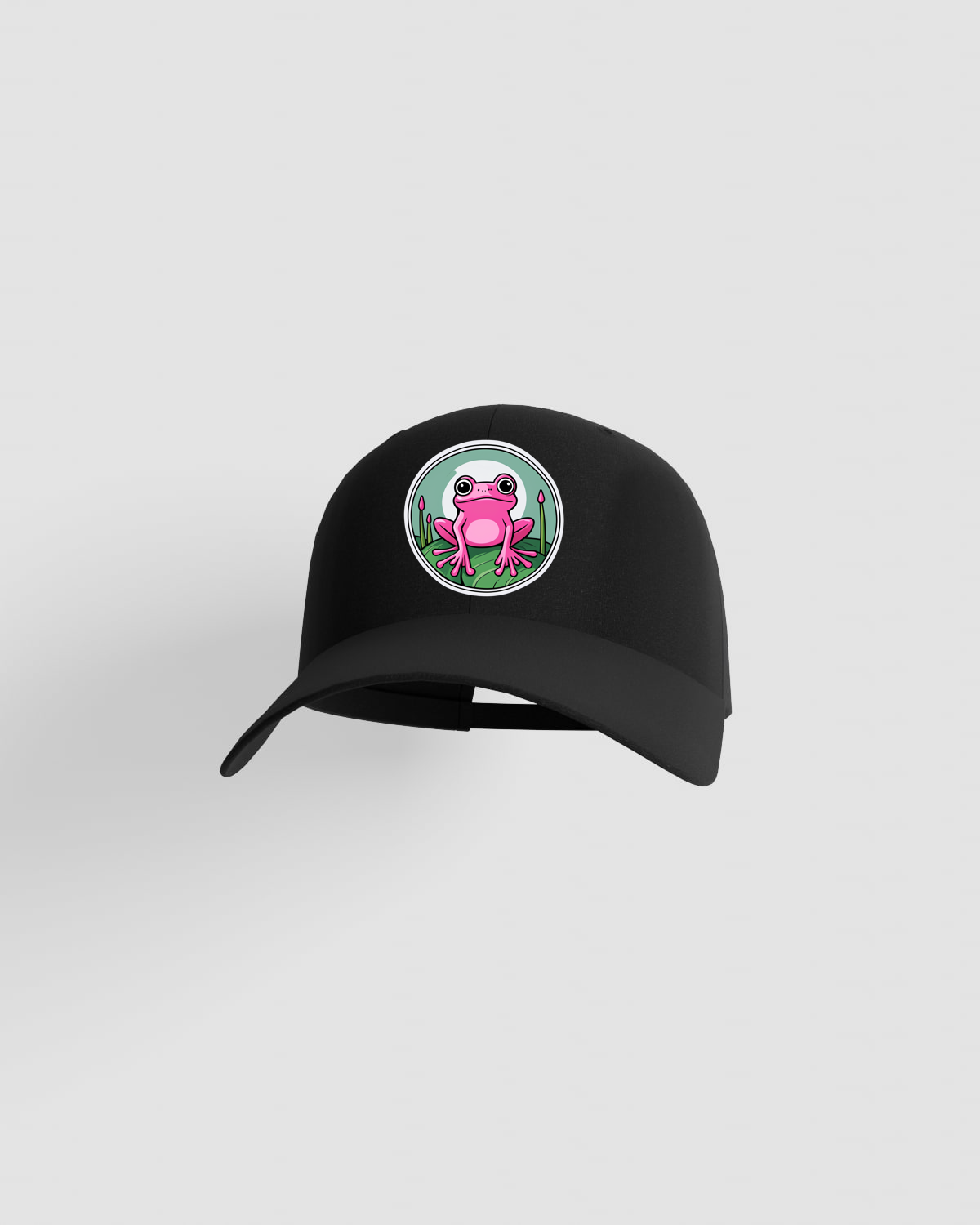 Black Adjustable Cotton Cap with Velcro Closure 59
