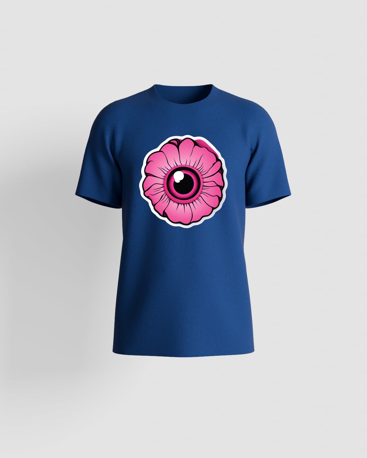 Blue Organic Cotton T Shirt with Bold Graphic 59